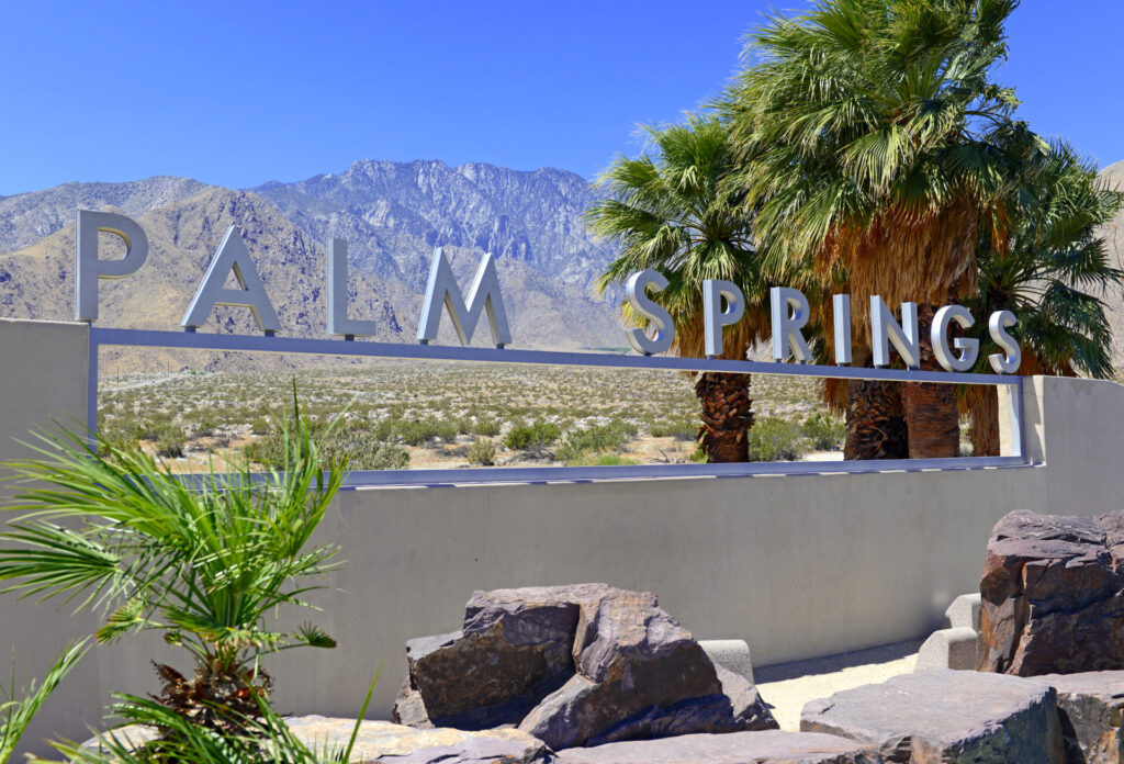 Sign of Palm Springs in the Coachella Valley