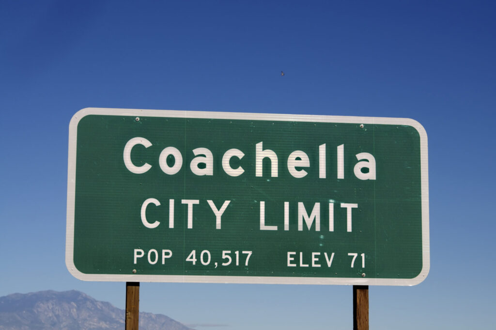 Coachella Sign in the Coachella Valley